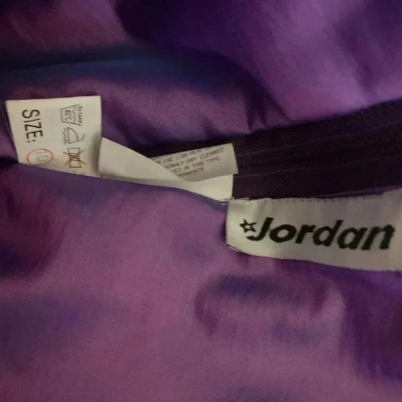 Jordan Size 10 Purple Iridescent Taffeta Side Draped Long Bridesmaid  Dress Prom - Picture 7 of 9
